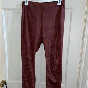 Red Snake faux leather leggings!